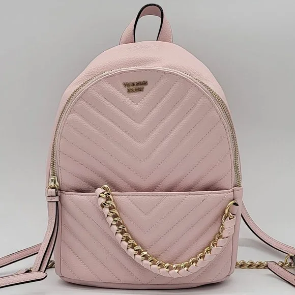 Victoria’s Secret | Hot Pink Mini Quilted & Gold Chain Backpack VICTORIA main image 4